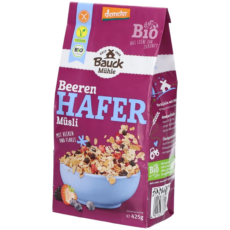 shopapotheke Bauckhof Hafermüsli mit Beeren glutenfrei