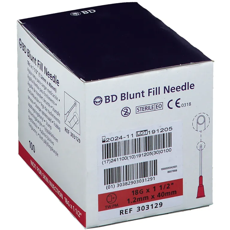 Shopapotheke BD Aufziehkanüle Stumpf 18 G 1 1/2 1 2 X 40 Mm