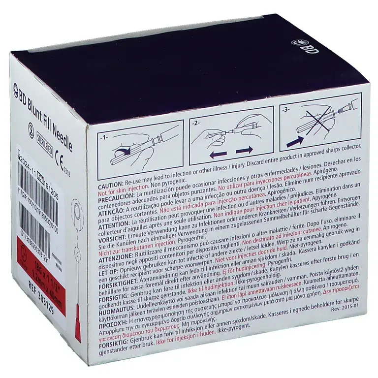 Shopapotheke BD Aufziehkanüle Stumpf 18 G 1 1/2 1 2 X 40 Mm