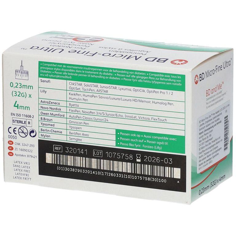 Shopapotheke BD Micro-Fine Ultra™ + Pen Nadeln 0 23 X 4 Mm 32 G