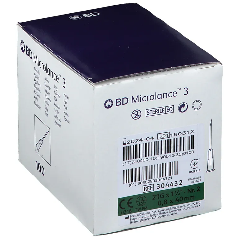 Shopapotheke BD Microlance 3 Kanülen 21 G 1 1/2 0 8 X 40 Mm