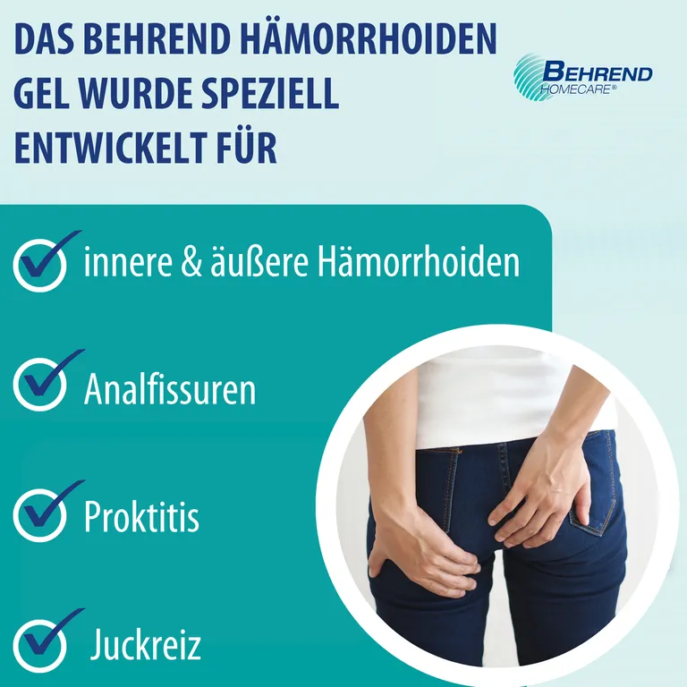 Shopapotheke Behrend Hämorrhoiden Gel - Bei Inneren & äußeren Hämorrhoiden Analjucken Analfissuren & Proktitis – Hämorrhoiden Salbe Reduziert Schmerzen Juckreiz & Brennen