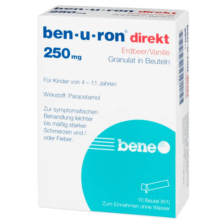 shopapotheke ben-u-ron® direkt - Erdbeer/Vanille 250 mg