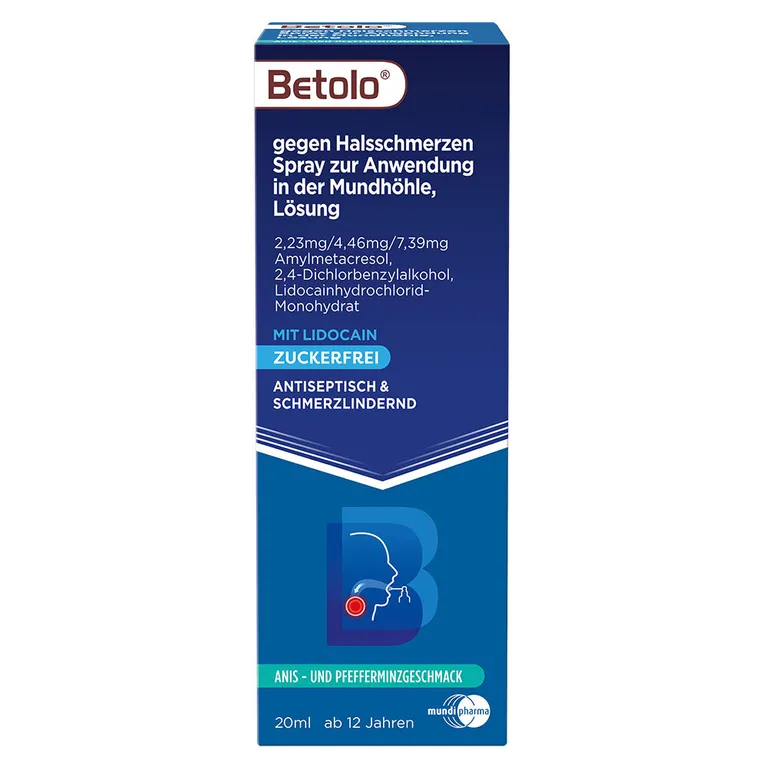 Shopapotheke Betolo® Gegen Halsschmerzen Rachenspray Anis-Pfefferminze