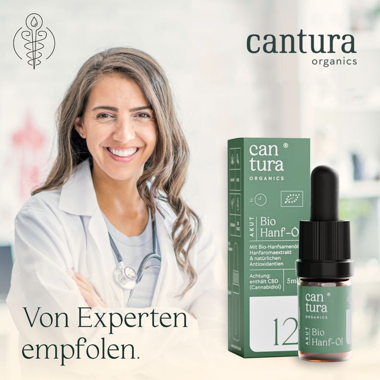 Shopapotheke BIO-CBD-ÖL AKUT : 150 CBD-Tropfen Mit 12% BIO-CBD Von CANTURA® Als Vollspektrum-Hanföl (Cannabis-Öl)