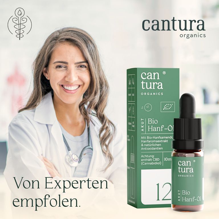 Shopapotheke BIO-CBD-ÖL AKUT : 300 CBD-Tropfen Mit 12% BIO-CBD Von CANTURA® Als Vollspektrum-Hanföl (Cannabis-Öl)