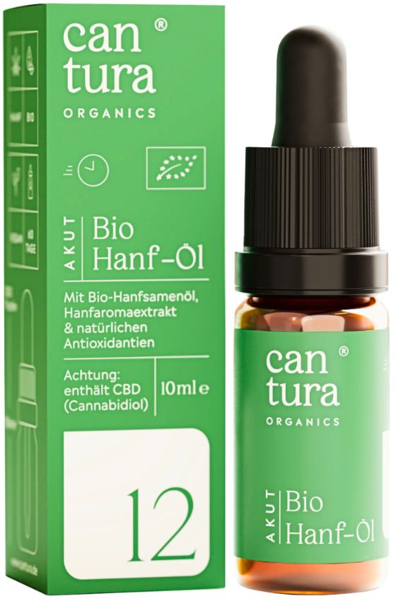 shopapotheke BIO-CBD-ÖL AKUT : 300 CBD-Tropfen mit 12% BIO-CBD von CANTURA® als Vollspektrum-Hanföl (Cannabis-Öl)