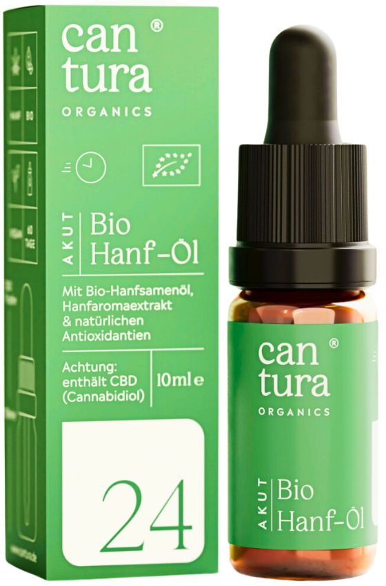shopapotheke BIO-CBD-ÖL AKUT : 300 CBD-Tropfen mit 24% BIO-CBD von CANTURA® als Vollspektrum-Hanföl (Cannabis-Öl)
