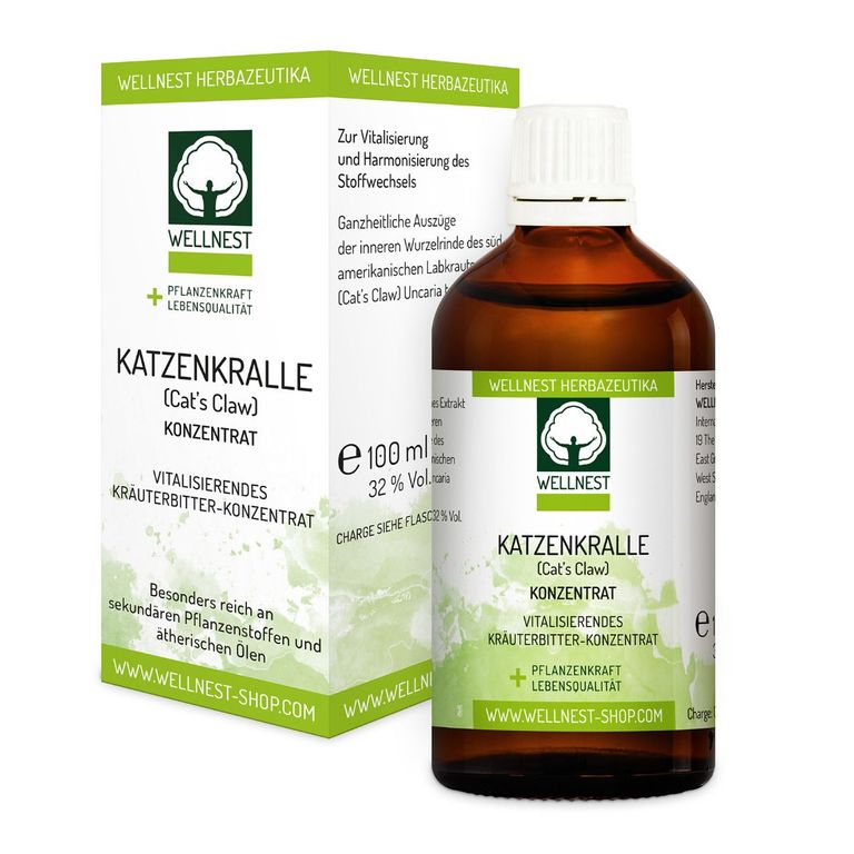 shopapotheke Bio Katzenkralle Konzentrat Wellnest Urtinktur