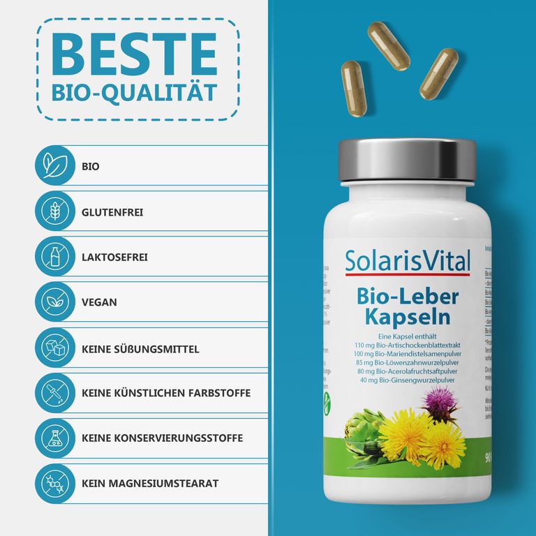 Shopapotheke Bio-Leber Kapseln In Bioqualität Von Solaris Vital