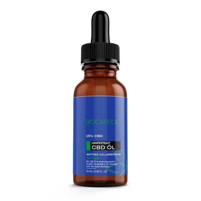 shopapotheke Biocannol® 15% Premium Vollspektrum THC-frei CBD Öl