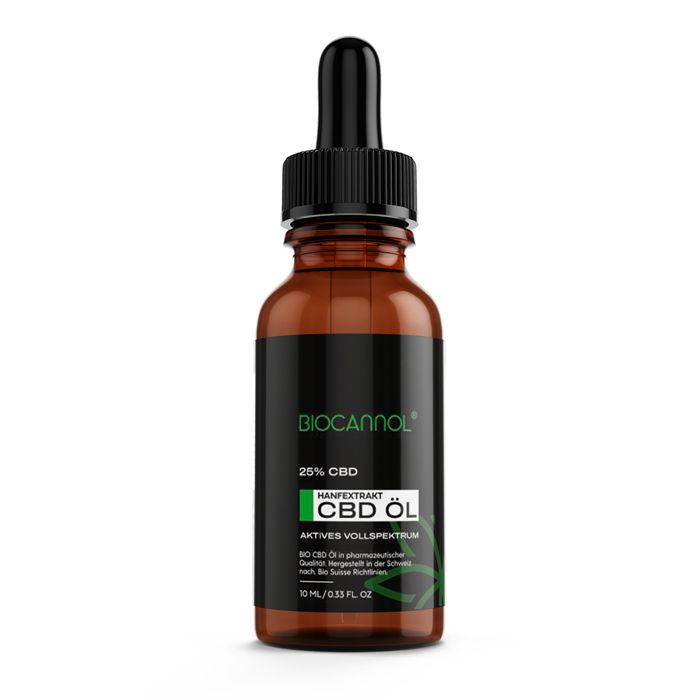shopapotheke Biocannol® 25% Premium Vollspektrum THC-frei CBD Öl