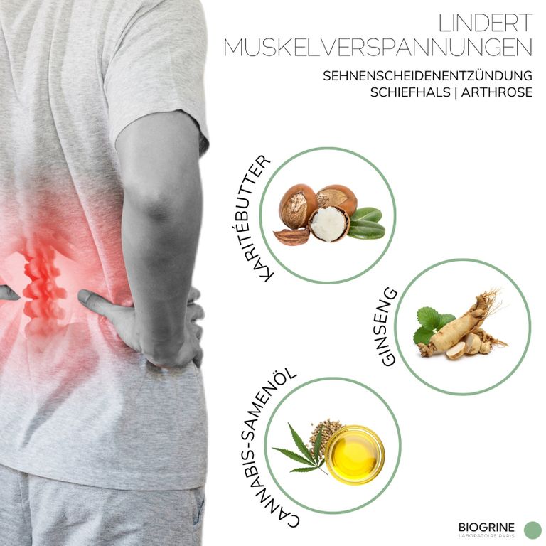 Shopapotheke BIOGRINE „REMEDY“ CBD-MASSAGECREME SHEABUTTER & GINSENG