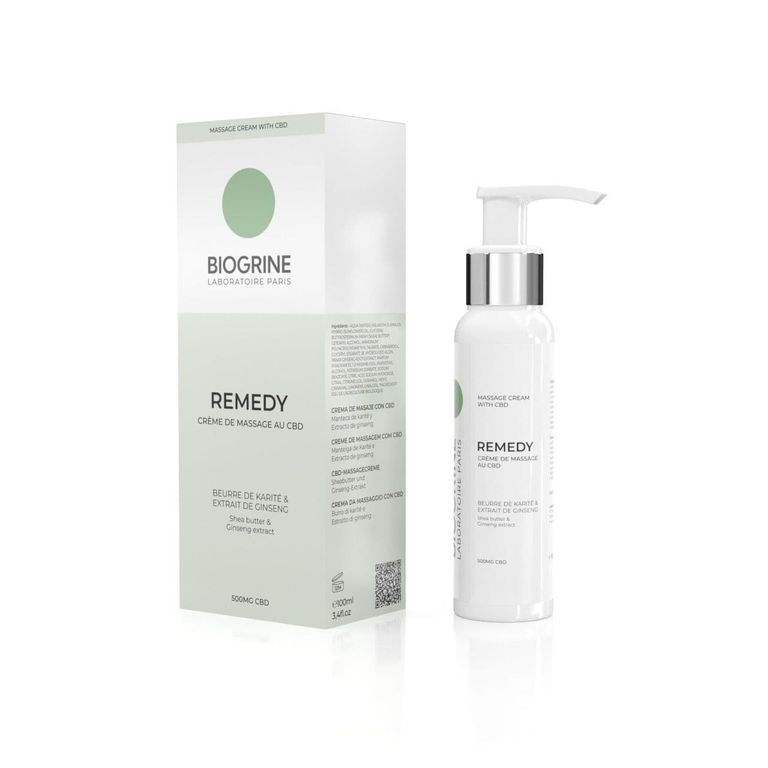 shopapotheke BIOGRINE „REMEDY“ CBD-MASSAGECREME SHEABUTTER & GINSENG