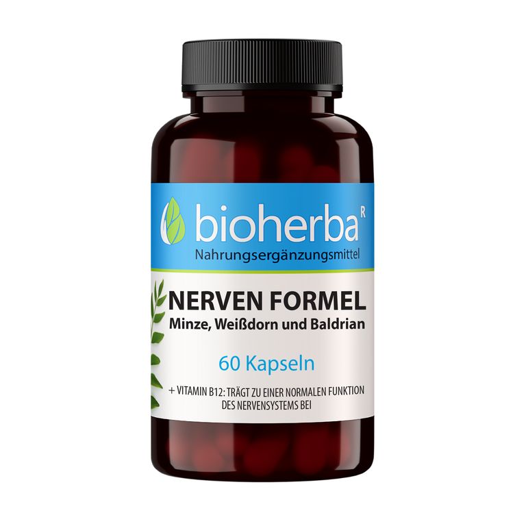 shopapotheke Bioherba Nerven Formel Minze Weißdorn und Baldrian Kapseln