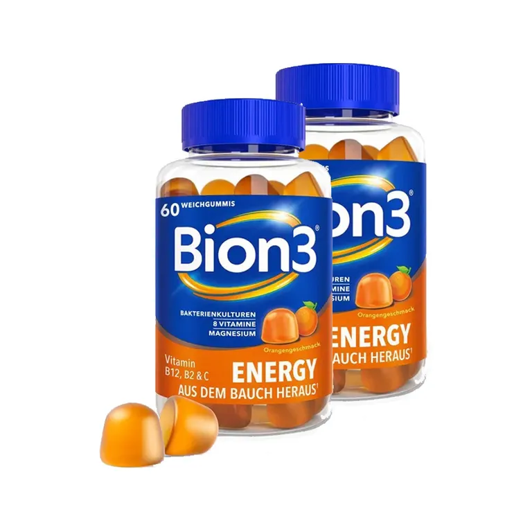 shopapotheke Bion3® Energy Weichgummis Multivitamine mit Bakterienkulturen Vitamin B12 C D und Magnesium