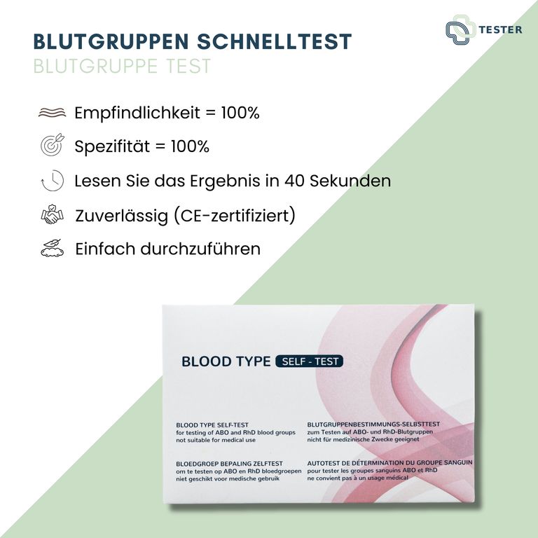 Shopapotheke Blutgruppen Schnelltest - Blutgruppe Test - Blutgruppen Bestimmen Schnelltest - The Tester