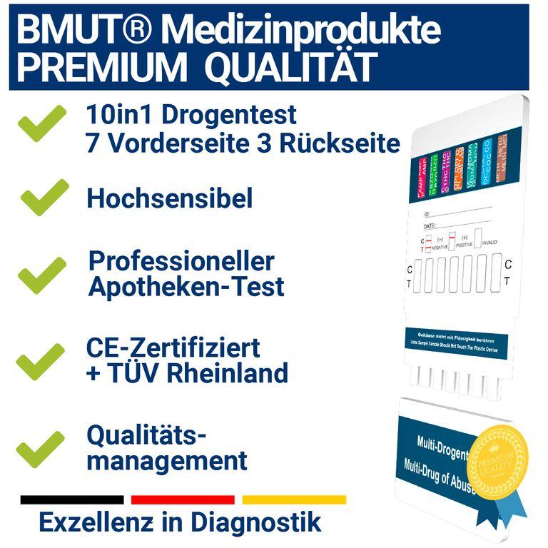 Shopapotheke BMUT 10in1 Multi Drogentest Urintest – 10 Drogenarten