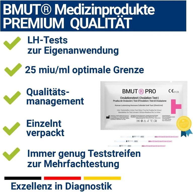 Shopapotheke BMUT Kombi 50 Ovulationstest Streifen (25miu) + 20x Schwangerschaftstest (10miu)