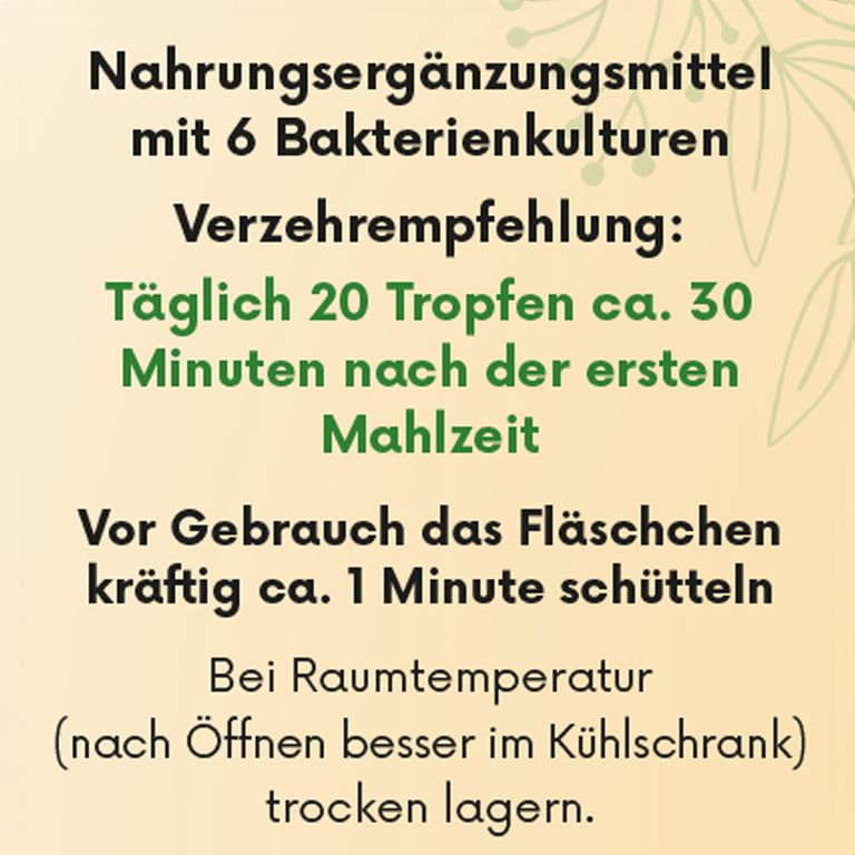 Shopapotheke BONAVAL Biotic Flüssig 20 Ml - Aufbauende Grundlegende Darmflorakulturen Geschmacksneutral