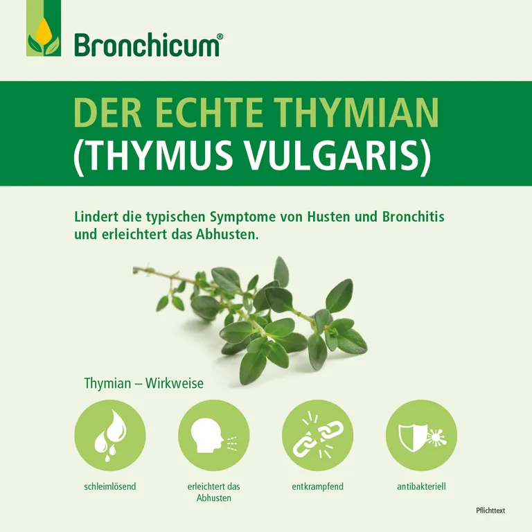 Shopapotheke Bronchicum Thymian Lutschpastillen - Schleimlösung Bei Erkältungshusten Und Akuter Bronchitis