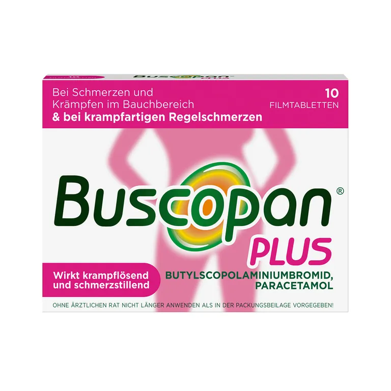 shopapotheke Buscopan PLUS bei Regelschmerzen - Jetzt 10% mit dem Code nattermann10 sparen*