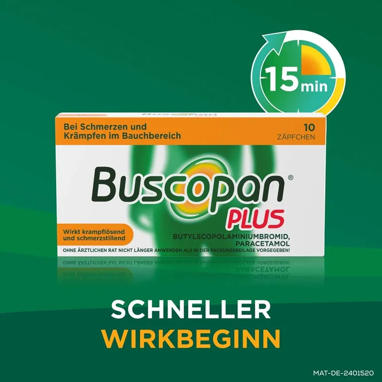 Shopapotheke Buscopan Plus Zäpfchen Bei Bauchschmerzen Und Regelschmerzen - Jetzt 10% Mit Dem Code Nattermann10 Sparen*