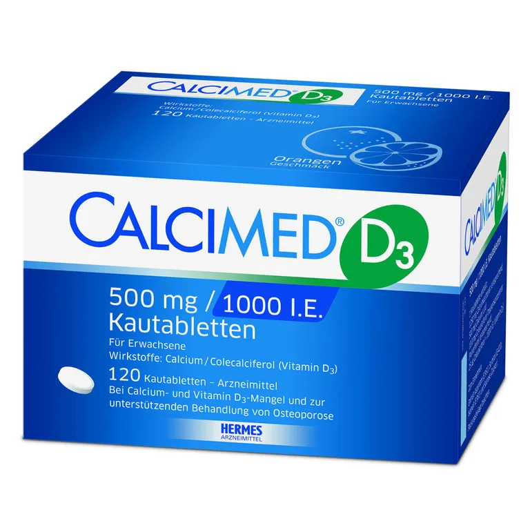 shopapotheke CALCIMED® D3 500mg / 1000 I.E. Kautabletten