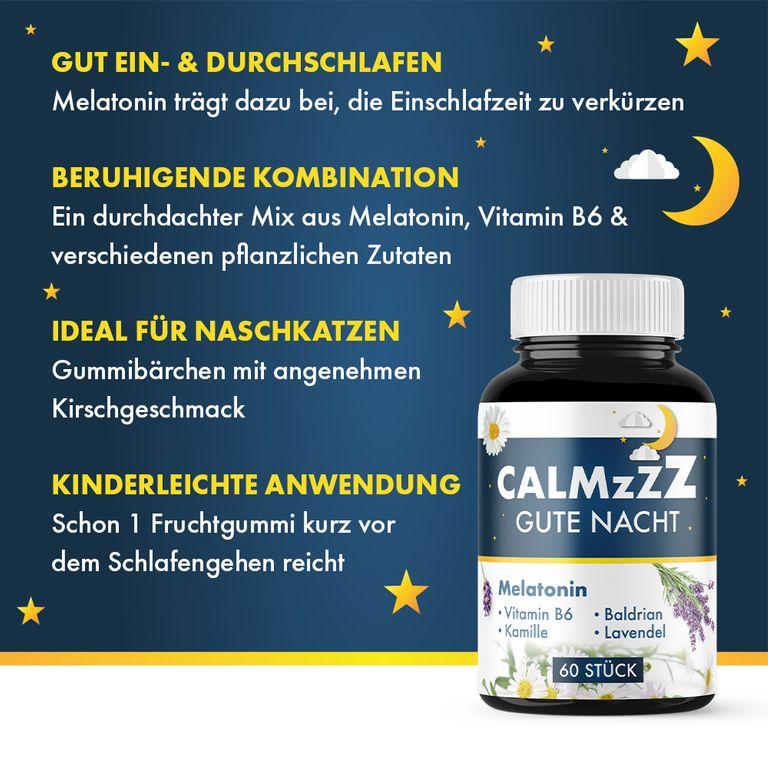 Shopapotheke CalmZzz Gute Nacht Melatonin Gummibärchen