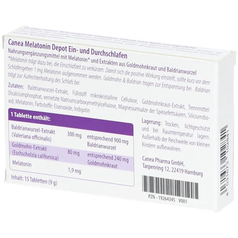 Shopapotheke Canea Melatonin Depot Ein- Und Durchschlafen