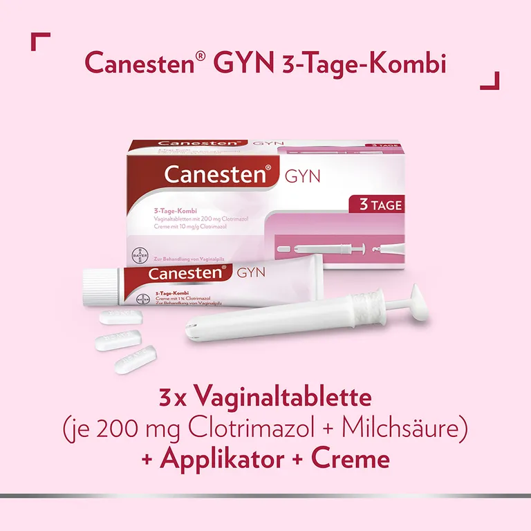 Shopapotheke Canesten® GYN 3-Tage-Kombi Zur Effektiven Behandlung Von Scheidenpilz