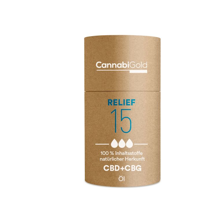 Shopapotheke CannabiGold® Relief 15 CBD- Und CBG-Öl