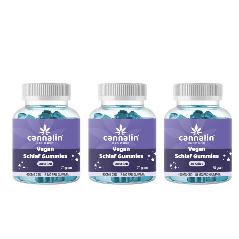 shopapotheke Cannalin - 3x CBD Schlafgummis mit Melatonin - 15 mg CBD
