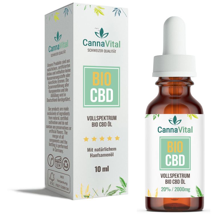 shopapotheke CannaVital® Bio CBD Vollspektrum 20% Öl Tropfen Cannabidiol 10 ml