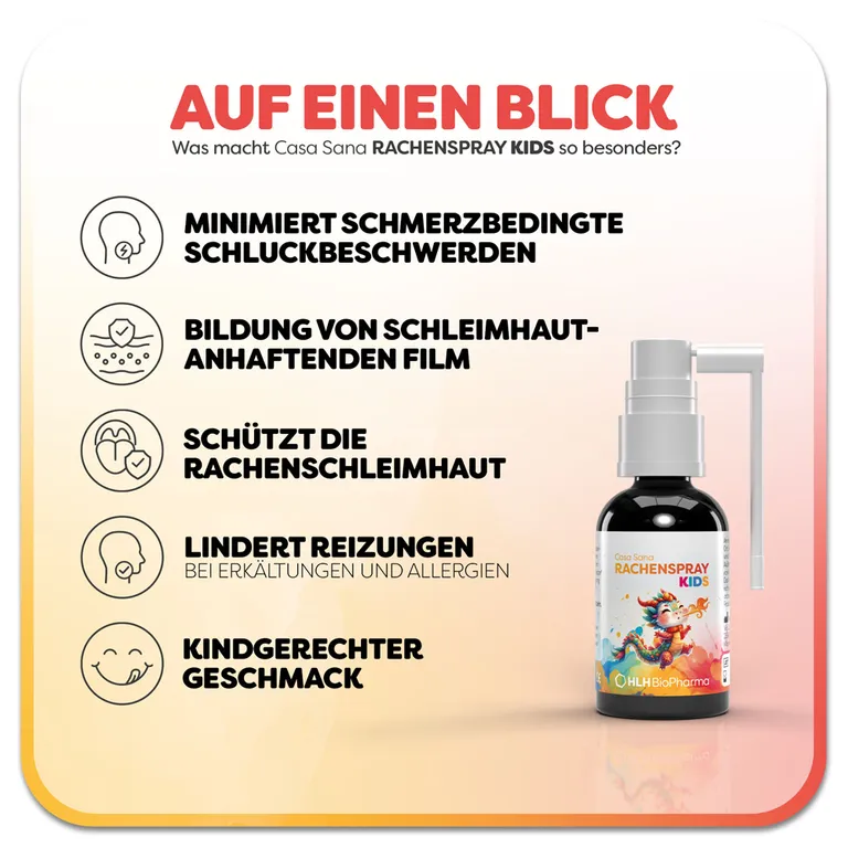 Shopapotheke Casa Sana RACHENSPRAY KIDS - Mit Acerola Schwarzer Johannisbeere Propolis Thymian- Und Salbeiöl