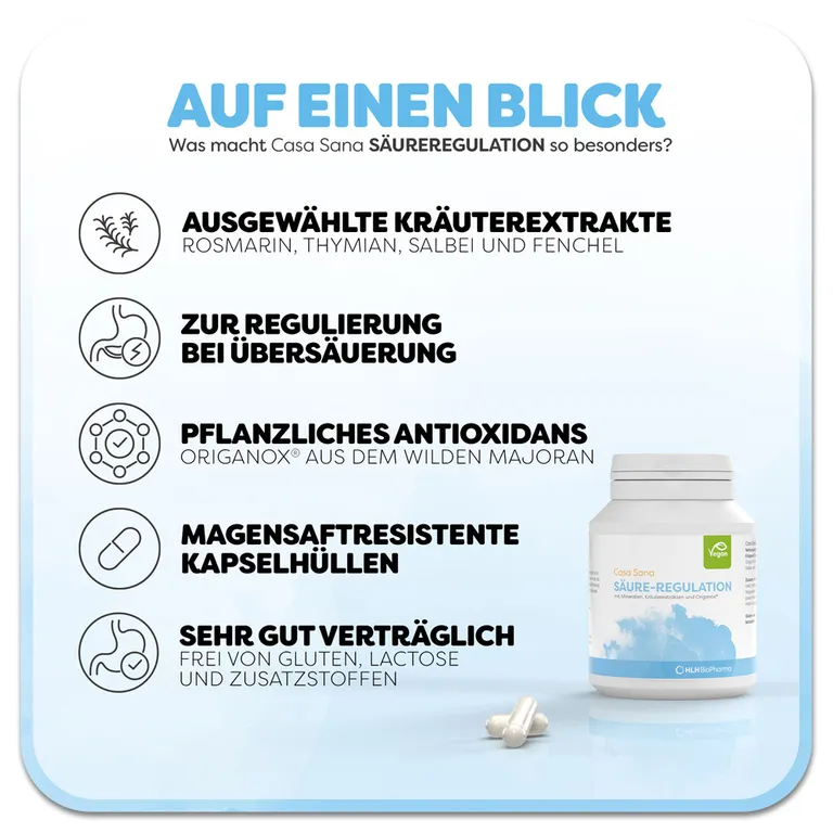 Shopapotheke Casa Sana SÄURE-REGULATION - Regulierung Des Säure-Basen-Haushaltes