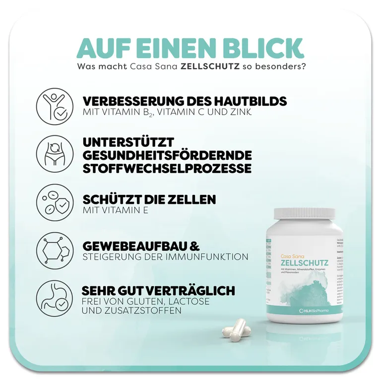 Shopapotheke Casa Sana ZELLSCHUTZ - Für Ein Gesundes Hautbild Und Mehr Vitalität