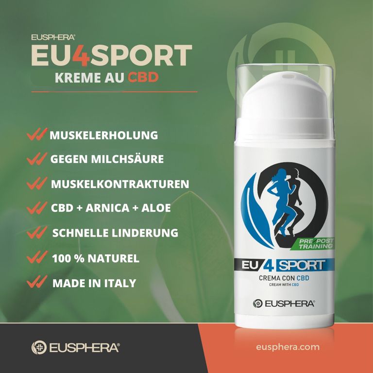 Shopapotheke CBD-Creme Zur Muskelerholung - EU4SPORT - Eusphera