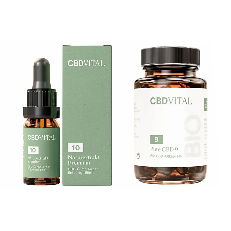 shopapotheke CBD VITAL Naturextrakt Premium Öl 10 % + CBD VITAL PURE CBD 9