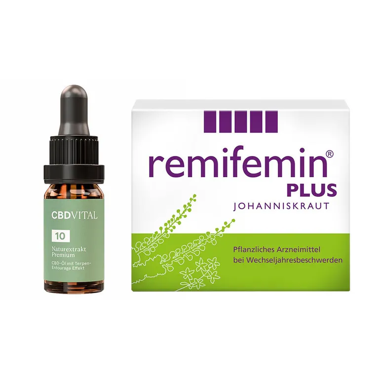 shopapotheke CBD VITAL Naturextrakt Premium Öl 10 % + Remifemin ® Plus Johanniskraut