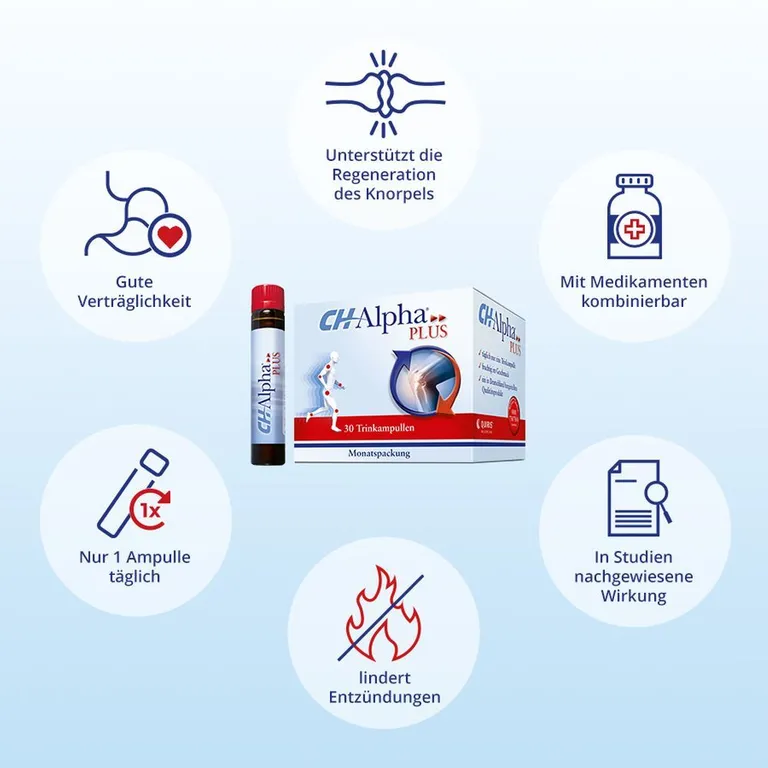 Shopapotheke CH-Alpha PLUS Gelenk Kollagen Trinkampullen Für Gesunde Gelenke Und Knorpel Mit Hagebuttenextrakt Und Vitamin C