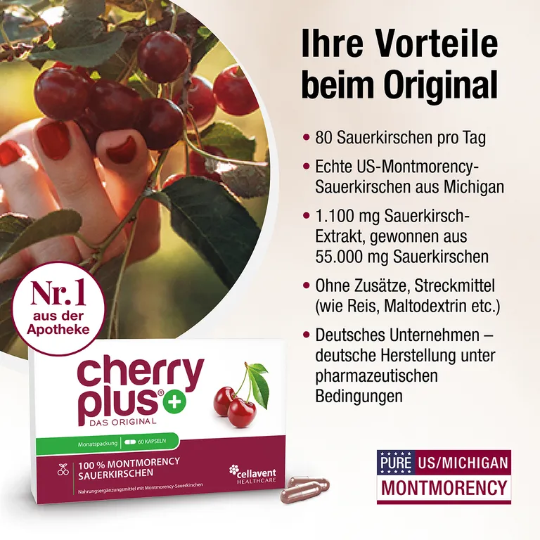 Shopapotheke CHERRY PLUS® - Montmorency-Sauerkirsch-Kapseln