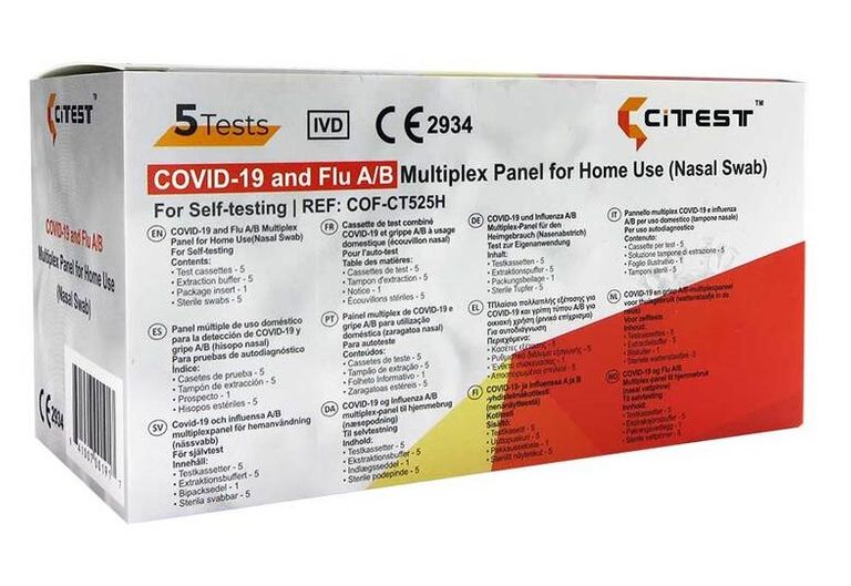shopapotheke CITEST 3 in 1 COVID-19 + Influenza A+B Viren Corona Schnelltest + Gratis BLT Desinfektionsmittel
