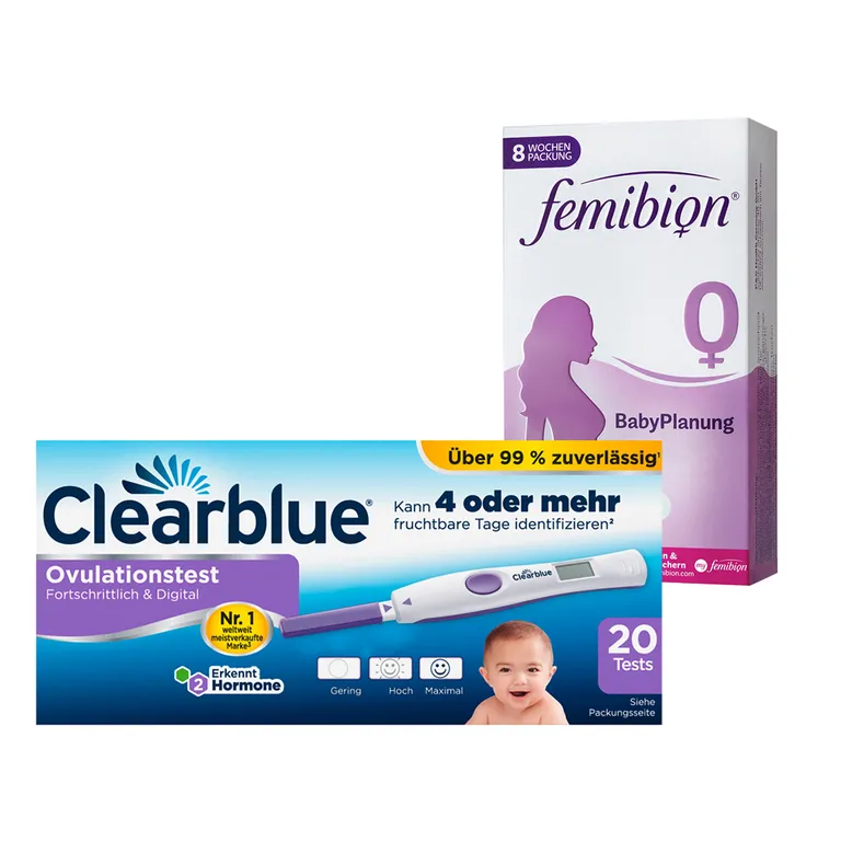 shopapotheke CLEARBLUE Ovulationstest fortschrittlich & digital + FEMIBION 0 Babyplanung