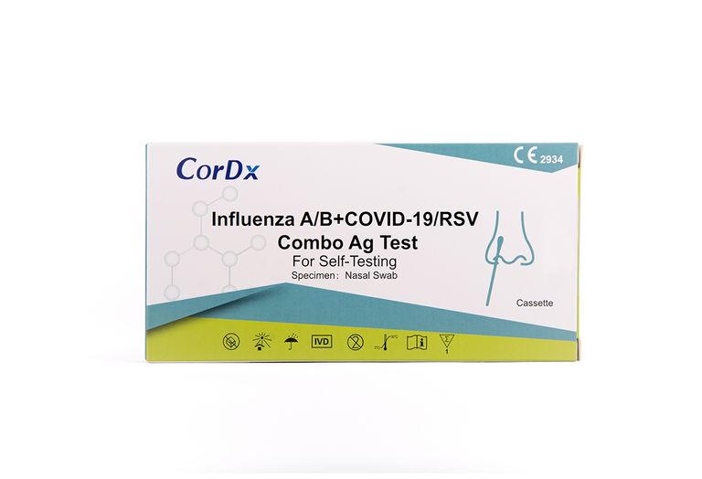 Shopapotheke CorDx 4 In 1 Kombi-Test RSV Viren + Corona COVID-19 + Influenza A + B