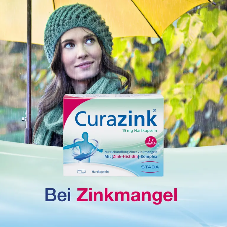 Shopapotheke Curazink® Hartkapseln - Hochdosiert Mit 15 Mg Zink Im Einzigartigen Zink-Histidin-Komplex