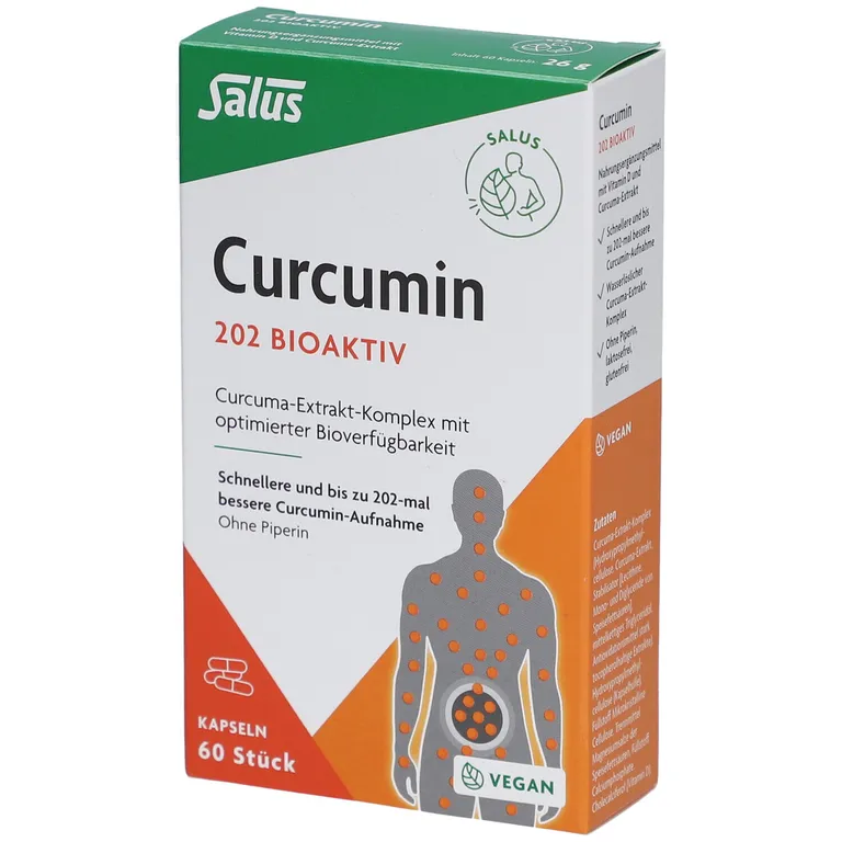 shopapotheke Curcumin 202 Bioaktiv Kapseln mit Vitamin D und Curcuma-Extrakt