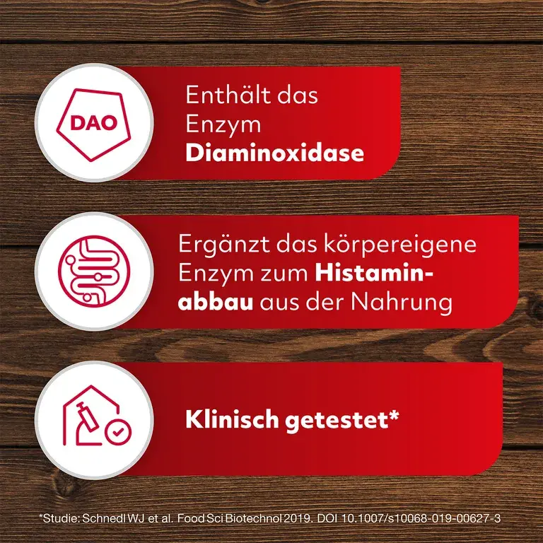 Shopapotheke DAOSiN® Tabletten Zur Ergänzung Des Körpereigenen DAO-Enzyms Zum Histaminabbau Aus Der Nahrung