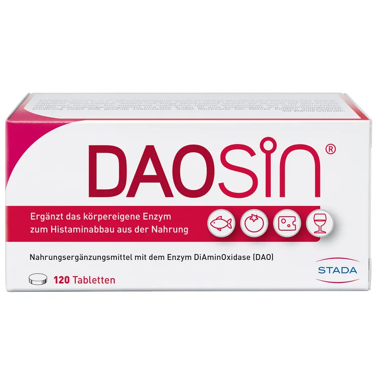 shopapotheke DAOSiN® Tabletten zur Ergänzung des körpereigenen DAO-Enzyms zum Histaminabbau aus der Nahrung