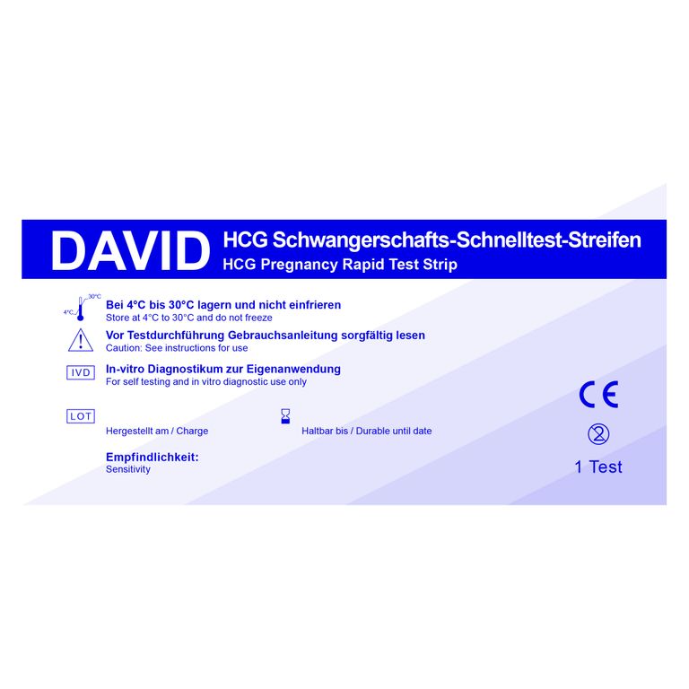 shopapotheke David Schwangerschaftstests Streifen HCG Schnelltest